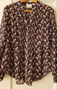 Maeve Monkey Print Blouse Anthropologie